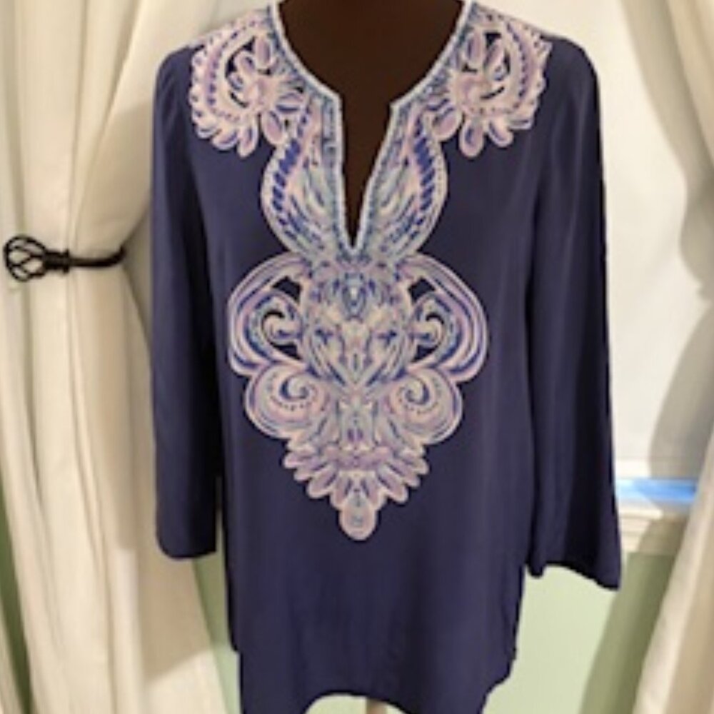 Lily Pulitzer size small 100% silk tunic